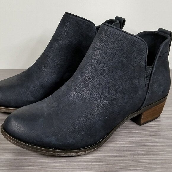 BP. Francine Split Shaft Bootie, Black Leather, Womens Size 5.5 - Picture 1 of 10